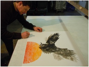 John Simpson signing ‘Eagle's Descent’